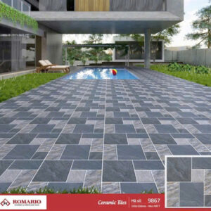Gạch ốp lát sân vườn Romario mã 9867 hoàn thiện